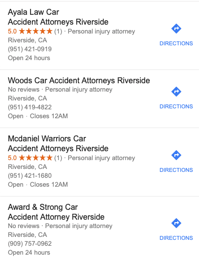 attorney google map spam