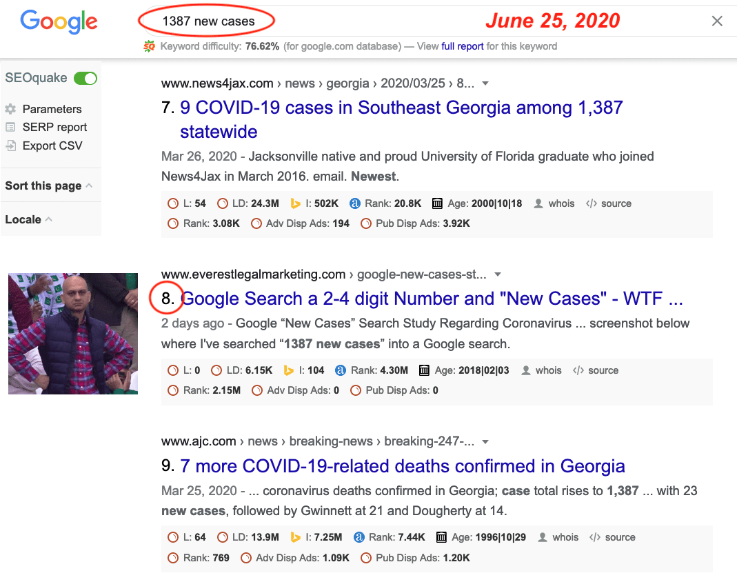 Google screenshot